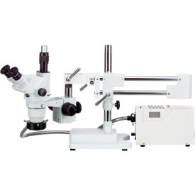 AmScope ZM-4TW3-FOR-9M 2X-225X Trinocular Boom Stand Stereo Zoom Microscope with 9MP Camera ZM-4TW3-FOR-9M