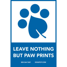 DOGIPOT® Paw Print Reflective Pet Sign On Leash Aluminium 11-1/2