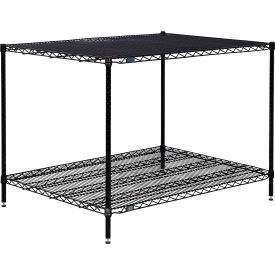 Nexel® 2 Shelf Black Epoxy Wire Shelving Unit Starter 72