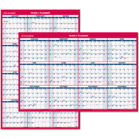 AT-A-GLANCE® Vertical/Horizontal Wall Calendar 24 x 36 White/Blue/Red Sheets 2025 PM21228