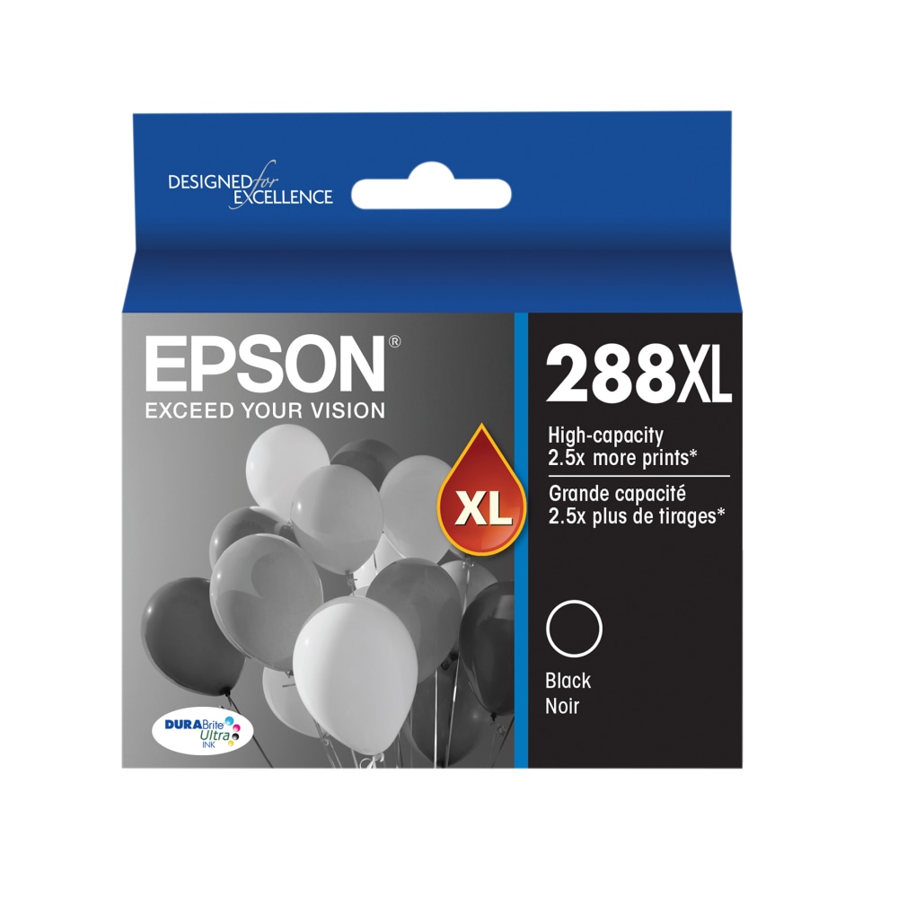 Epson 288XL DuraBrite Black High-Yield Ink Cartridge, T288XL120-S (Min Order Qty 2) MPN:T228XL120-S