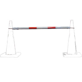 Cortina® 03-829CB-R Retractable Cone Bar 4-6' L White/Red 03-829CB-R