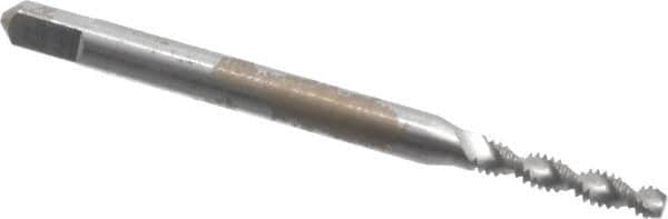 Spiral Flute Tap: #3-48, UNC, 2 Flute, Modified Bottoming, 2B Class of Fit, Powdered Metal, Bright/Uncoated MPN:40012-010
