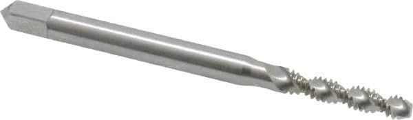 Spiral Flute Tap: #4-40, UNC, 2 Flute, Modified Bottoming, Powdered Metal, Bright/Uncoated MPN:40024-010