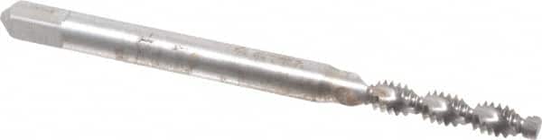 Spiral Flute Tap: #4-40, UNC, 2 Flute, Modified Bottoming, 2B Class of Fit, Powdered Metal, Bright/Uncoated MPN:40025-010