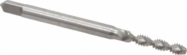 Spiral Flute Tap: #4-40, UNC, 2 Flute, Modified Bottoming, Powdered Metal, Bright/Uncoated MPN:40026-010