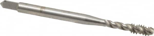 Spiral Flute Tap: #6-32, UNC, 3 Flute, Modified Bottoming, 3B Class of Fit, Powdered Metal, Bright/Uncoated MPN:40043-010