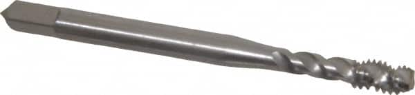 Spiral Flute Tap: #8-32, UNC, 3 Flute, Modified Bottoming, 2B Class of Fit, Powdered Metal, Bright/Uncoated MPN:40053-010