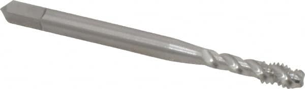 Spiral Flute Tap: #8-32, UNC, 3 Flute, Modified Bottoming, 2B Class of Fit, Powdered Metal, Bright/Uncoated MPN:40055-010