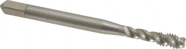 Spiral Flute Tap: #8-32, UNC, 3 Flute, Modified Bottoming, 2B Class of Fit, Powdered Metal, Bright/Uncoated MPN:40056-010