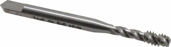 Spiral Flute Tap: #10-24, UNC, 3 Flute, Modified Bottoming, 2B & 3B Class of Fit, Powdered Metal, Bright/Uncoated MPN:40063-010