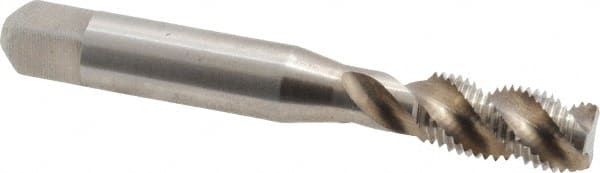 Spiral Flute Tap: 3/8-24, UNF, 3 Flute, Modified Bottoming, 3B Class of Fit, Powdered Metal, Bright/Uncoated MPN:40133-010