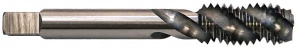 Spiral Flute Tap: 7/16-14 UNC, 3 Flutes, Modified Bottoming, 3B Class of Fit, Powdered Metal, Bright/Uncoated MPN:40145-000