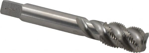 Spiral Flute Tap: 5/8-18, UNF, 4 Flute, Modified Bottoming, Powdered Metal, Bright/Uncoated MPN:40196-000