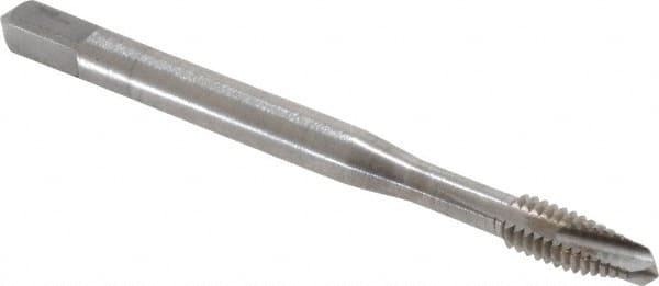 Spiral Point Tap: #8-32, UNC, 3 Flutes, Plug, Powdered Metal, Bright Finish MPN:30057-000