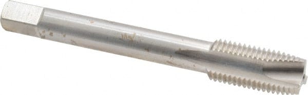 Spiral Point Tap: 7/16-20 UNF, 3 Flutes, Plug Chamfer, 3B Class of Fit, Powdered Metal High-Speed Steel, Bright/Uncoated MPN:30153-000