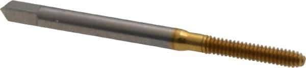 Thread Forming Tap: #4-40 UNC, 2/3B Class of Fit, Bottoming, High Speed Steel, TiN Coated MPN:10723-01T