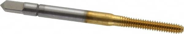 Thread Forming Tap: #4-40 UNC, 2B Class of Fit, Bottoming, High Speed Steel, TiN Coated MPN:10725-01T