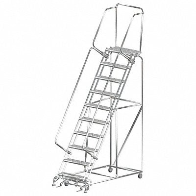 Lockstep Roll Ladder T304 Steel 100 in.H MPN:SS103214G