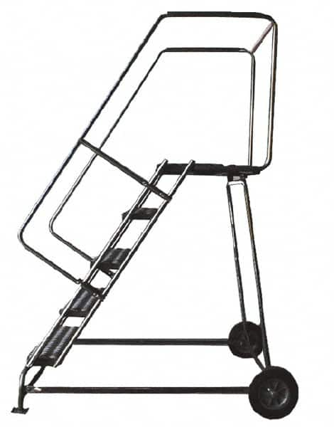 Aluminum Wheelbarrow Rolling Ladder: 10 Step MPN:ALWB1030G