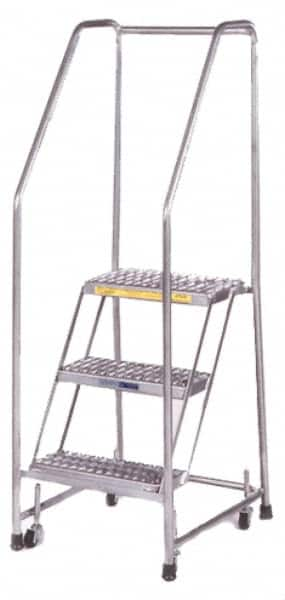 Stainless Steel Rolling Ladder: 4 Step MPN:SS420GKF