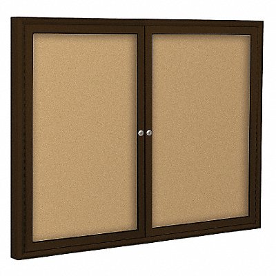 Enclosed Bulletin Board Coffee 2 Door MPN:94PCE-I