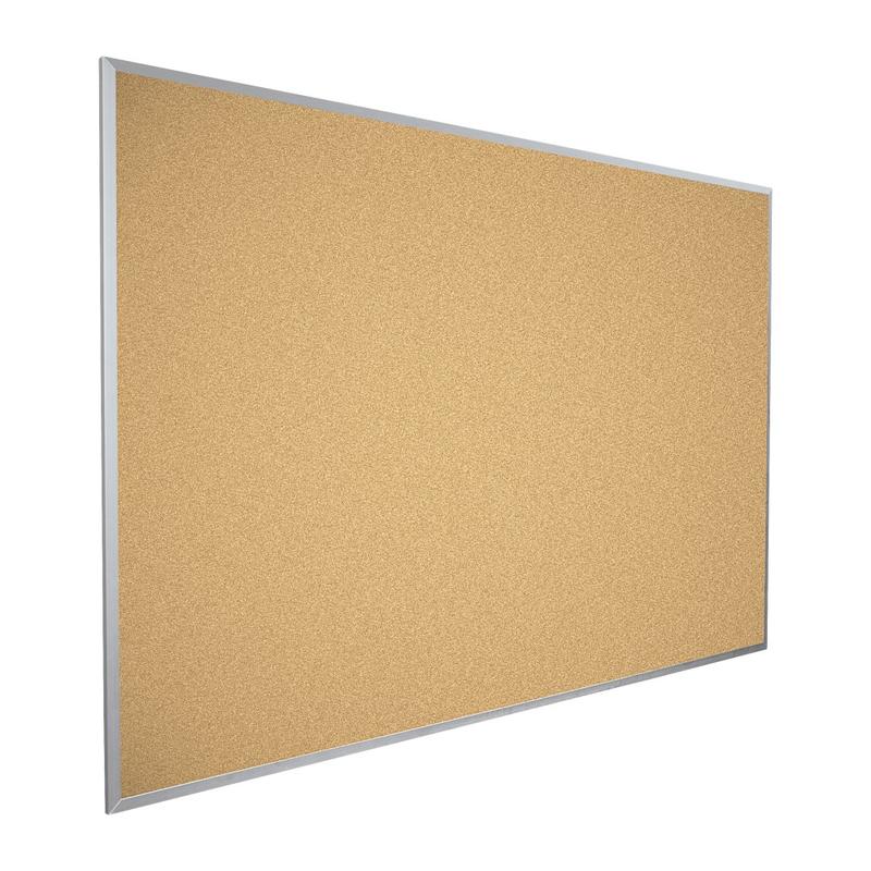 Balt Best Rite Valu Tak Cork Bulletin Board, 48in x 60in, Aluminum Frame With Silver Finish MPN:301AF