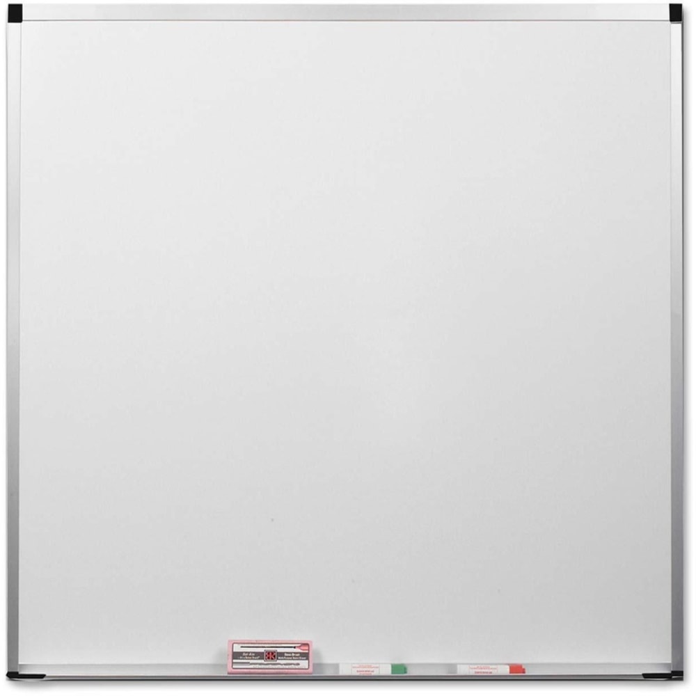 Balt ABC Markerboard - 48in (4 ft) Width x 48in (4 ft) Height - White Porcelain Steel Surface - Anodized Aluminum Frame - Square - 1 Each MPN:2H2ND