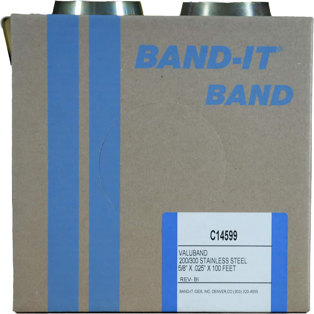 Band Clamps, Clamp Type: Banding , Material: Stainless Steel , Number of Pieces: 1 , Material Grade: 200/300 , Includes: 100/Roll  MPN:C14599