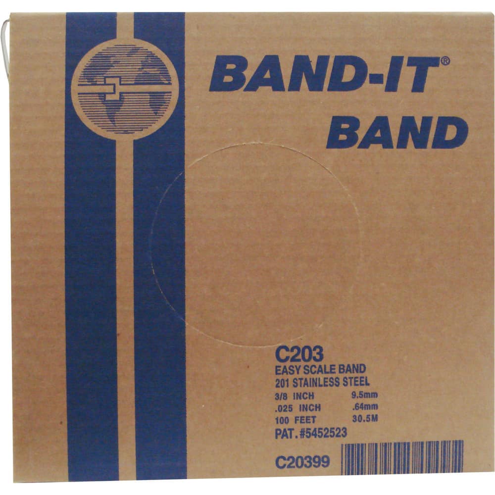 Band Clamps, Clamp Type: Banding Strap Roll , Material: Stainless Steel , Number of Pieces: 1 , Material Grade: 201 , Includes: 100/Roll  MPN:C20399