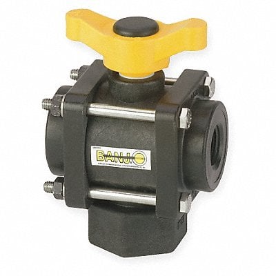 Polypropylene Ball Valve 3-Way FNPT 1 in MPN:V100BL