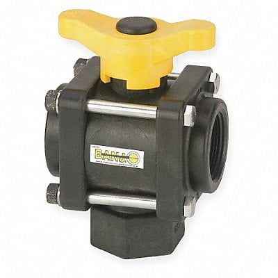 Poly Ball Valve 3-Way FNPT 1-1/2 in MPN:V150BL