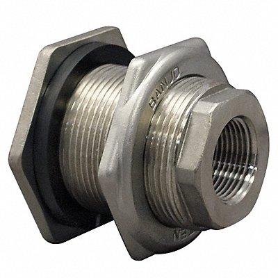 Bulkhead Tank Fitting 3/4 In 316 SS MPN:TF075SS