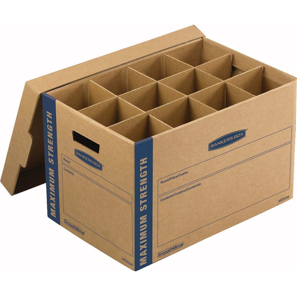 Compartment Storage Boxes & Bins, Type: Moving Box, Number of Compartments: 24.000, Overall Width: 12-1/4, Overall Depth: 18-1/2, Overall Height (Inch): 12 MPN:FEL7710302