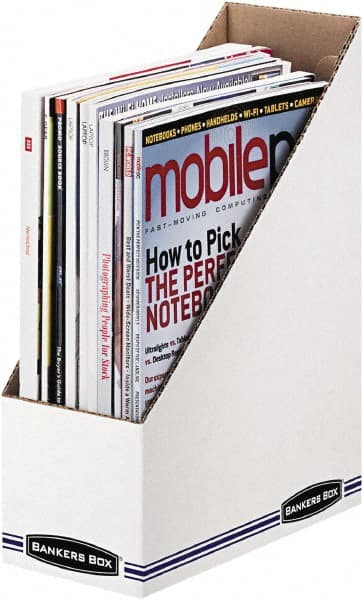 Pack of (12) White/Blue Magazine Stands MPN:FEL10723