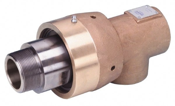Rotary Unions, Union Type: General Purpose , Thread Standard: NPT , Material: Brass , Body Diameter: 2.252in, 57.2mm , Body Length (Inch): 5  MPN:157-000-001