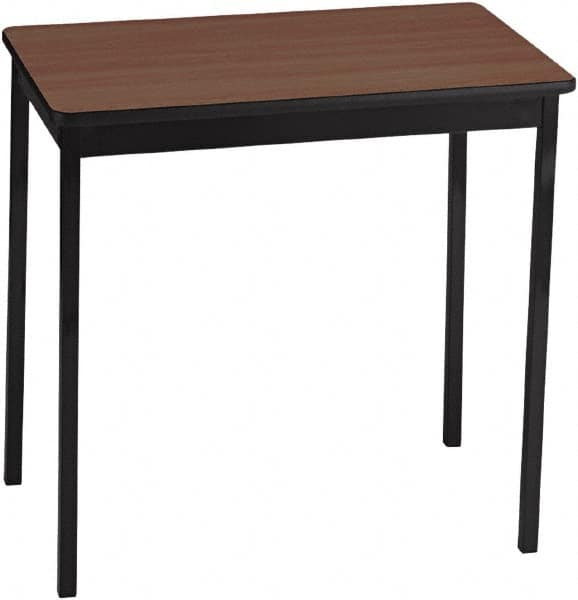 Utility Table: Walnut & Black Laminate Table Top, Rectangle, 18