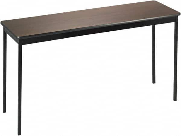 Utility Table: Walnut & Black Table Top,Rectangle,18