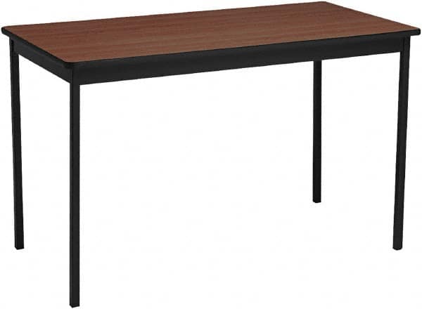 Utility Table: Walnut & Black Laminate Table Top, 24