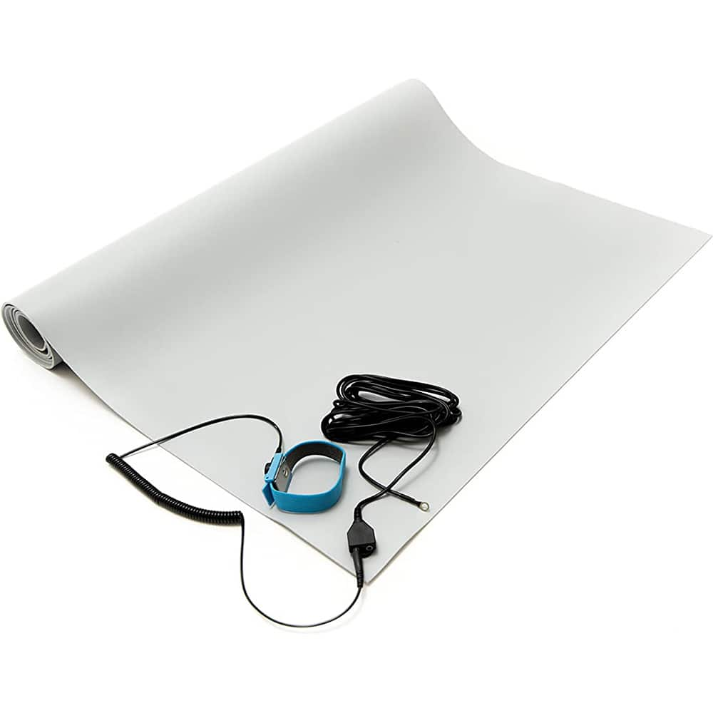 Anti-Static Table Mat: Vinyl, 3' OAL, 3' OAW, 0.094