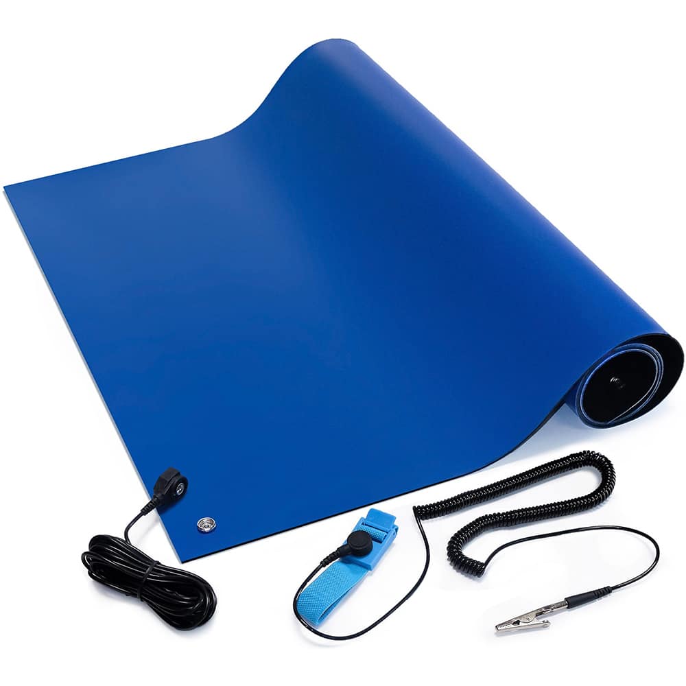 Anti-Static Table Mat: Rubber, 3' OAL, 2.5' OAW, 0.08