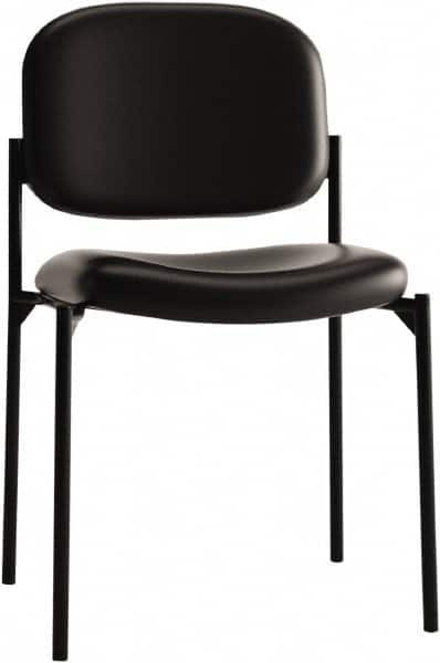 Leather Black Stacking Chair MPN:BSXVL606SB11