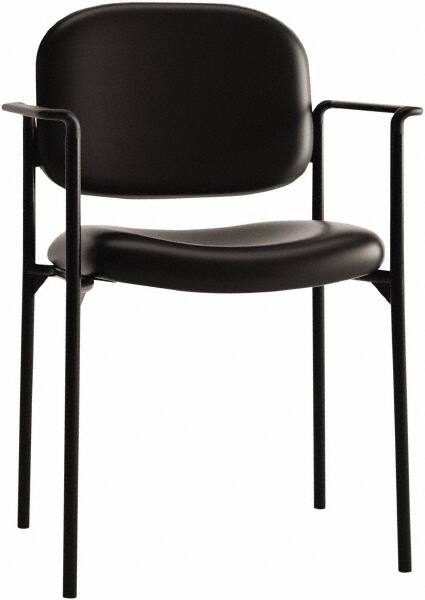 Leather Black Stacking Chair MPN:BSXVL616SB11