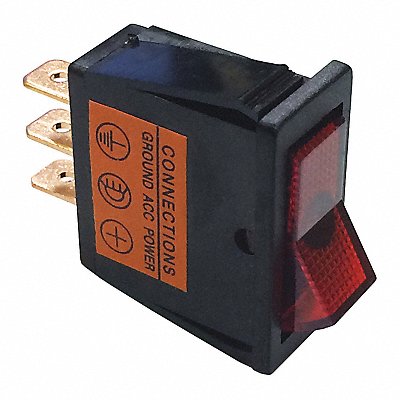 Rocker Switch SPST Red On/Off MPN:20532