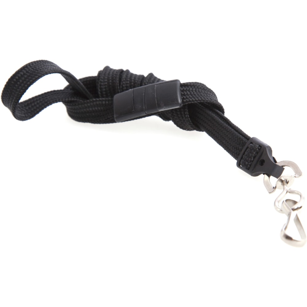 Baumgartens Safety Breakaway Lanyard, 36in, Hook, Black, Pack of 12 (Min Order Qty 4) MPN:65514