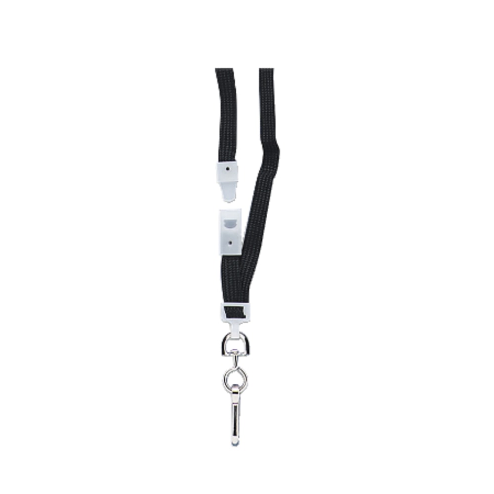 SICURIX Breakaway Lanyard, 36in, Black, Box of 12 (Min Order Qty 3) MPN:65549