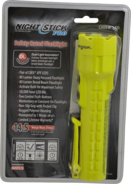 Handheld Flashlight: LED, 17.5 hr Max Run Time, AA Battery MPN:XPP-5422G