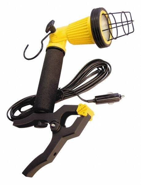 Task Light: Halogen, Gooseneck Arm, Clamp-On, Black & Yellow MPN:SL-1012