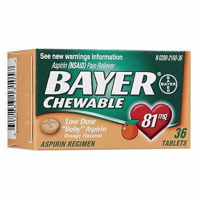 Bayer Pain Relief Chewable Tablet 81mg MPN:20-132