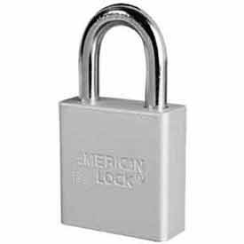 American Lock® No. A1265CLR High Security Solid Aluminum Padlock 6 Pin Cylinders -Silver - Pkg Qty 24 A1265CLR